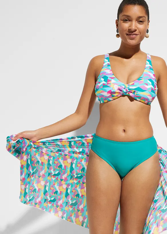 Bikini e pareo (set 3 pezzi), bonprix