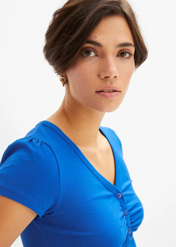 Maglia con bottoni e cotone biologico, bonprix