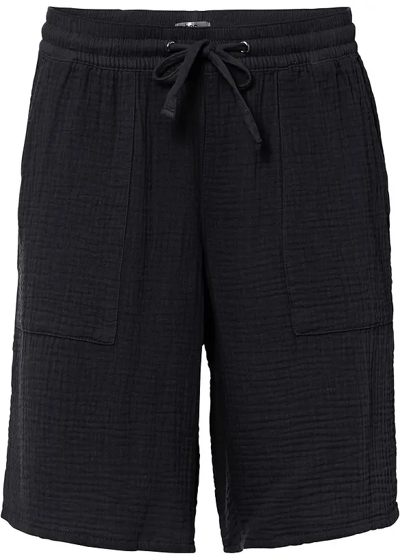 Bermuda in mussola con elastico in vita, bonprix