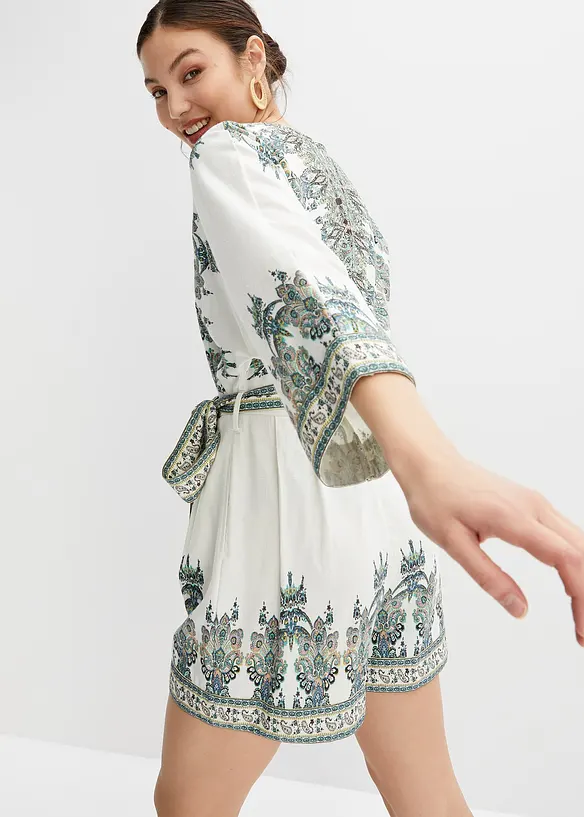 Tuta in misto lino, bonprix