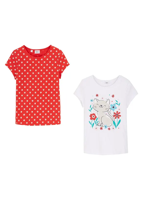 T-shirt in puro cotone biologico (pacco da 2), bonprix