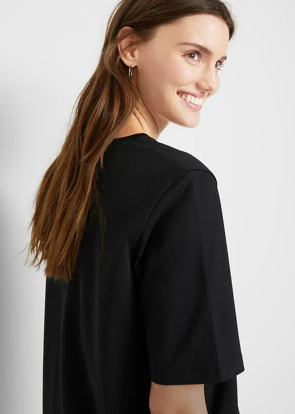 Abito t-shirt oversize in puro cotone (pacco da 2), bonprix