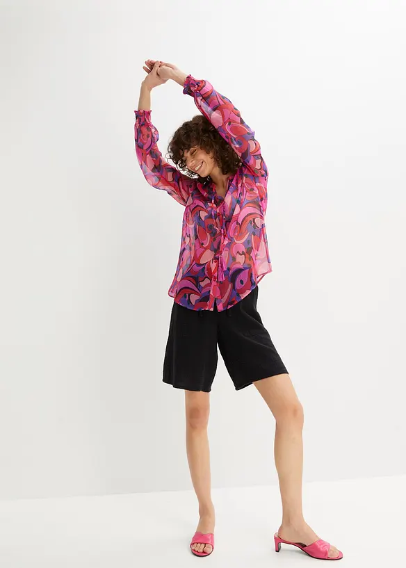 Bermuda in mussola con elastico in vita, bonprix