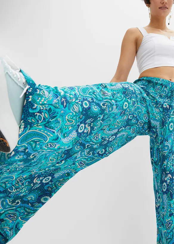 Pantaloni a palazzo in viscosa fluente, bonprix