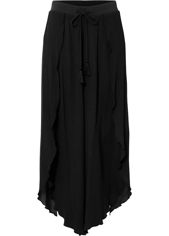 Pantaloni in crinkle strutturato, bonprix