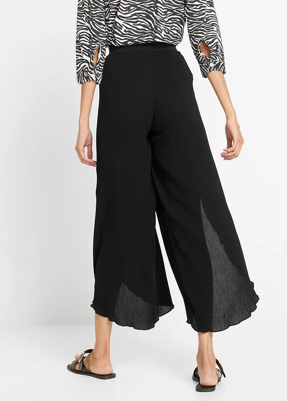 Pantaloni in crinkle strutturato, bonprix