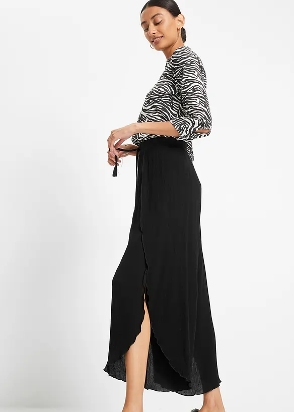 Pantaloni in crinkle strutturato, bonprix