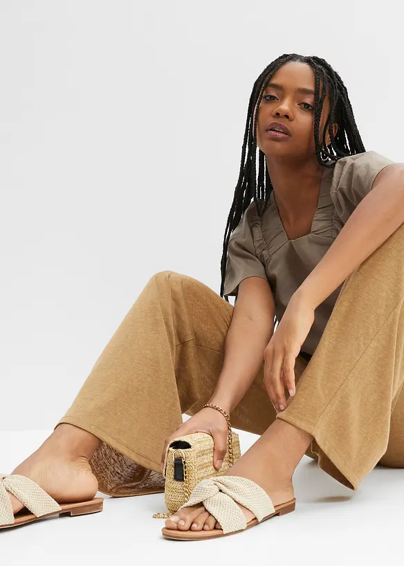 Pantaloni trasparenti con elastico in vita, bonprix