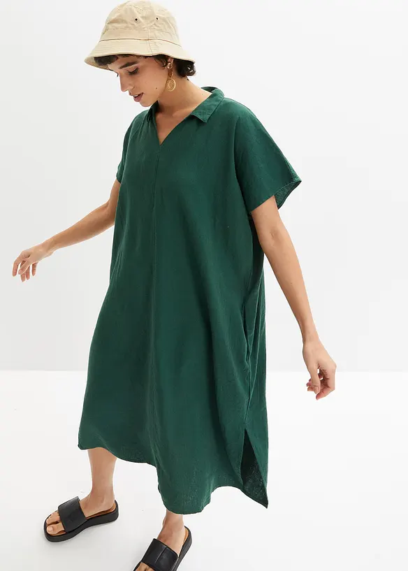 Caftano in misto lino e viscosa leggero, bonprix