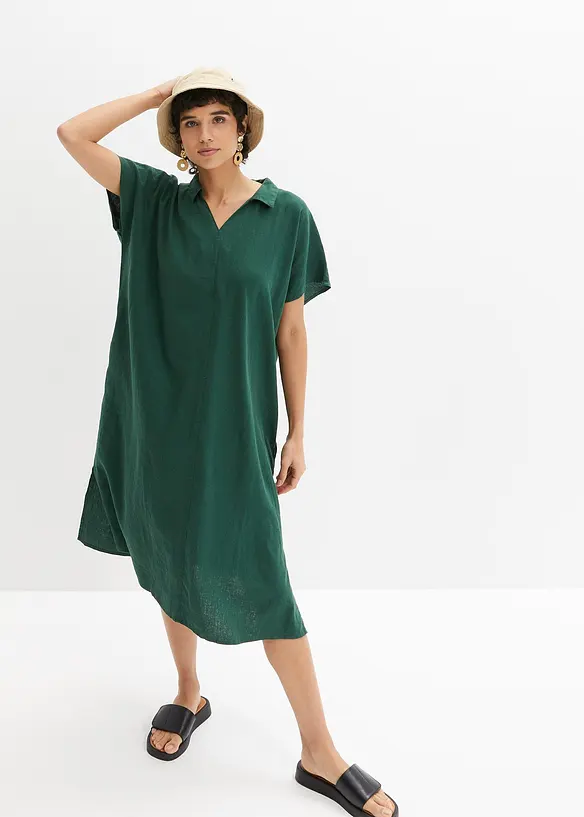 Caftano in misto lino e viscosa leggero, bonprix