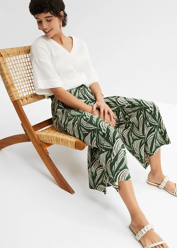 Pantaloni in jersey di misto viscosa e cotone, bonprix