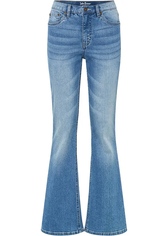 Jeans flared a vita alta, bonprix