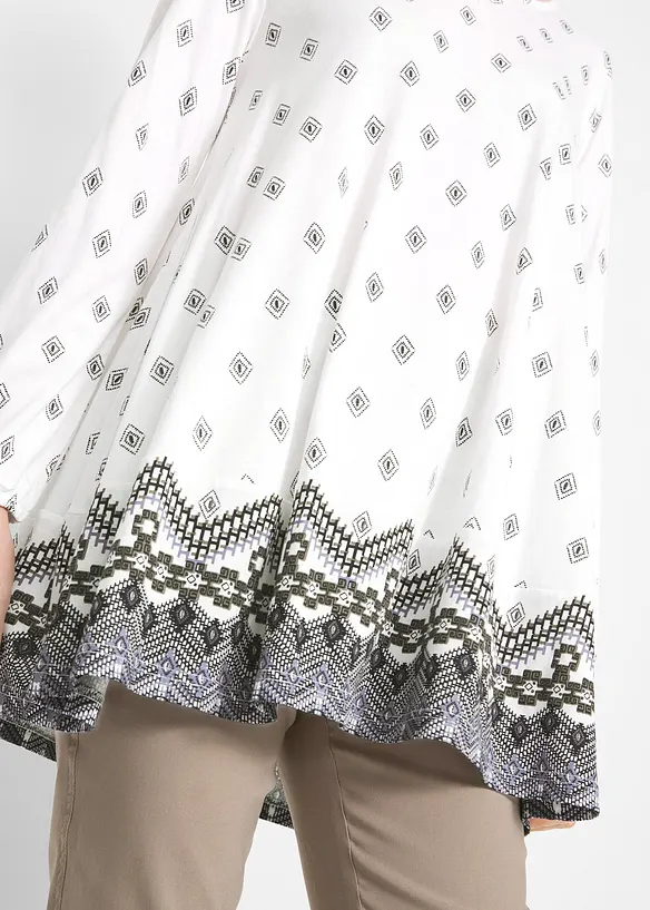 Maglia stile tunica in misto cotone e viscosa, bonprix