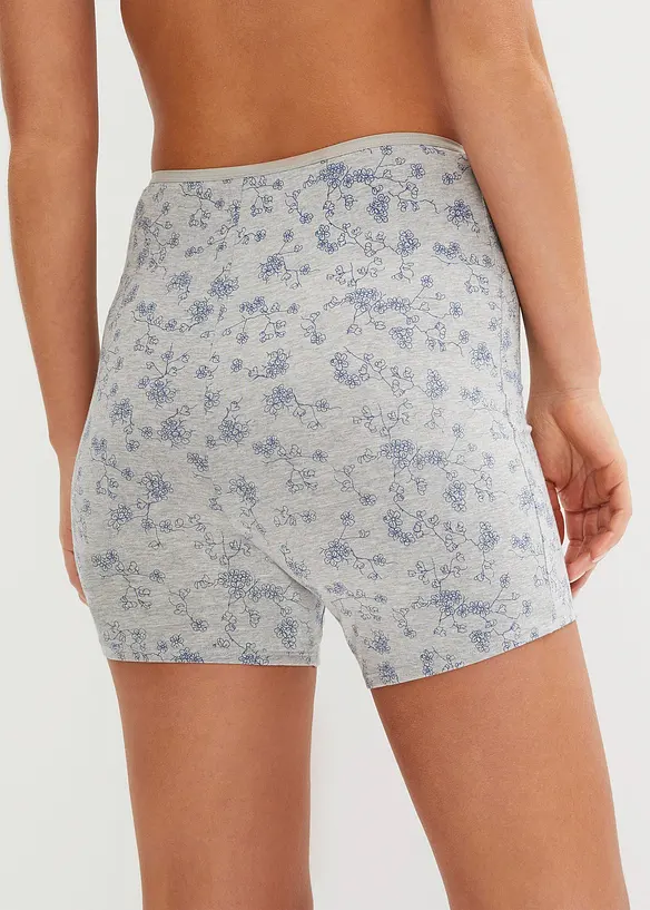 Boxer da donna aderenti lunghi a vita alta con cotone biologico (pacco da 4), bonprix