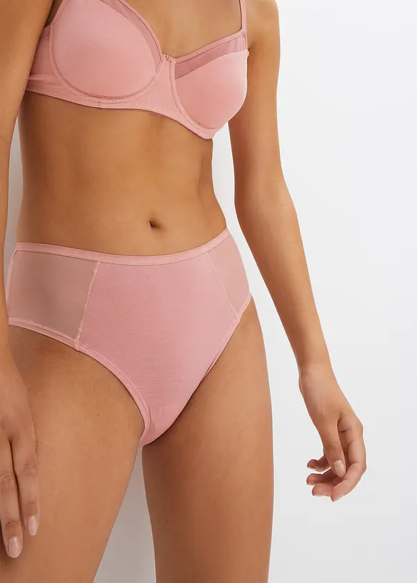 Slip alto con cotone biologico (pacco da 4), bonprix