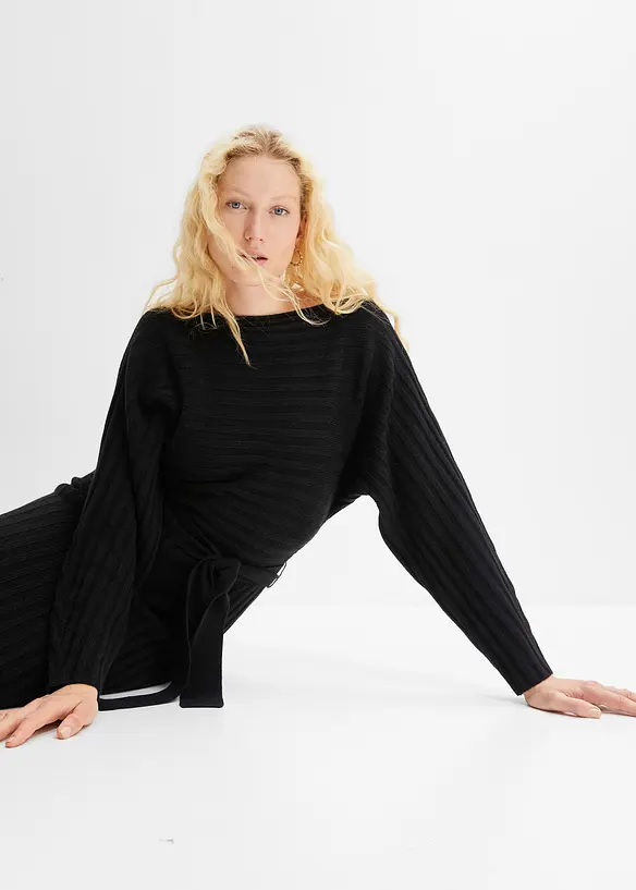 Abito in maglia e cintura (set 2 pezzi), bonprix