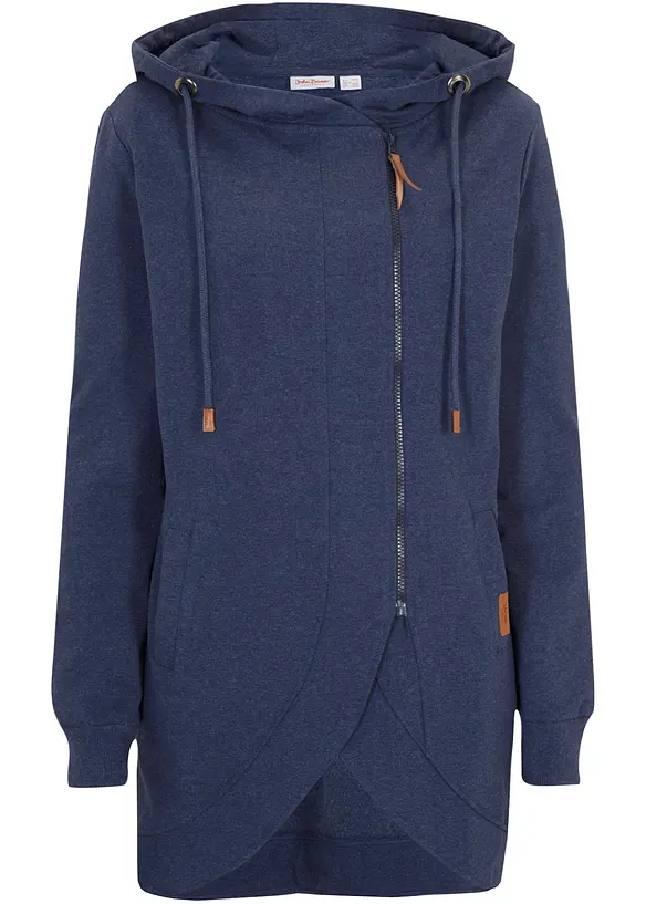Giacca in felpa con zip e cappuccio, bonprix