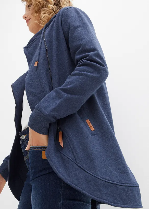 Giacca in felpa con zip e cappuccio, bonprix