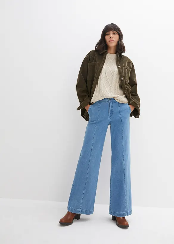 Jeans elasticizzati, wide leg, John Baner JEANSWEAR