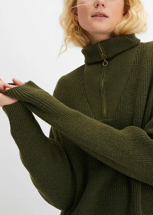 Maglione con zip, bonprix