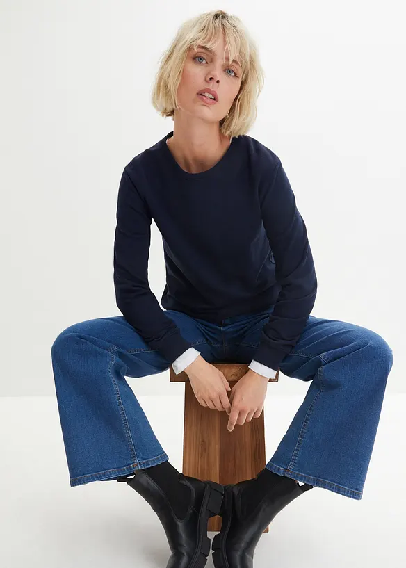 Jeans elasticizzati basic Essential, wide leg, John Baner JEANSWEAR