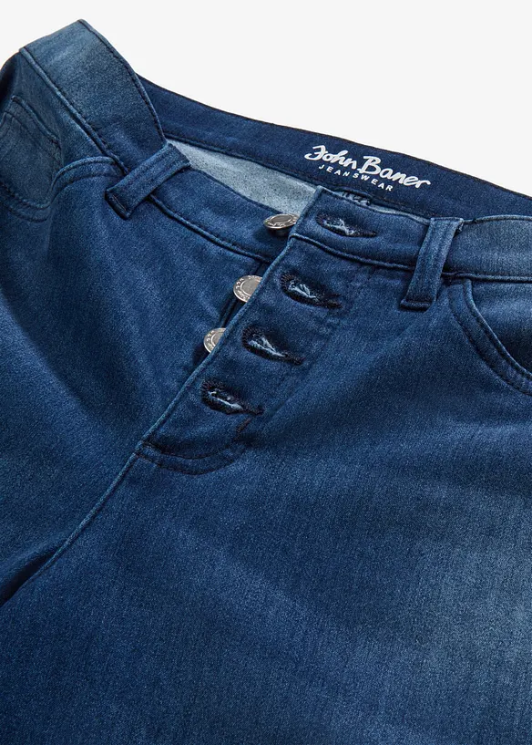 Jeans termici boyfriend con interno morbido, vita media, bonprix