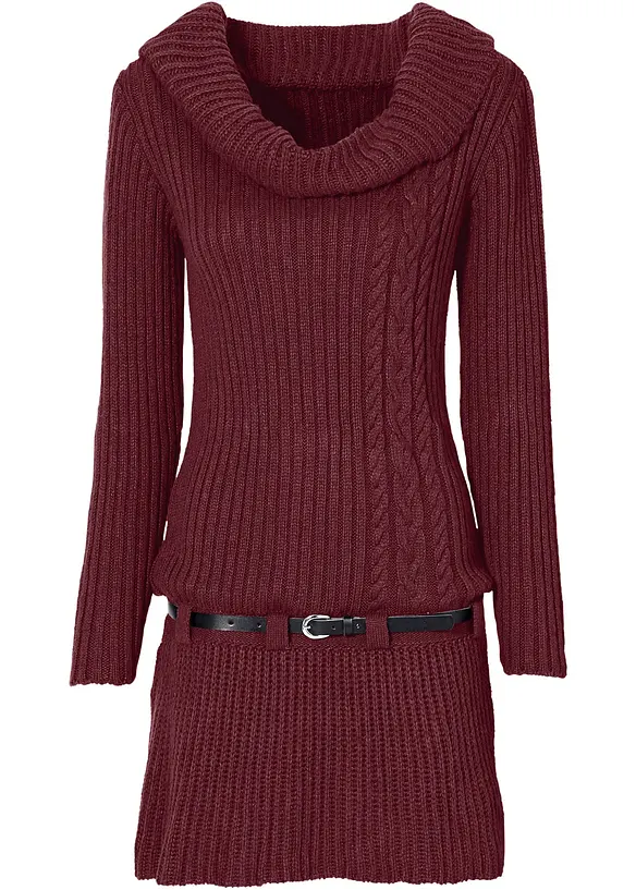 Abito in maglia con cintura, BODYFLIRT