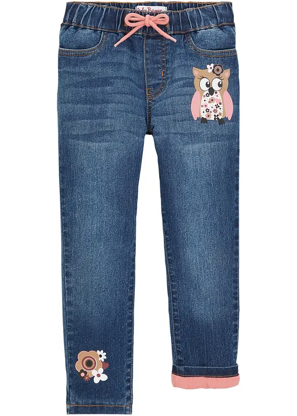 Jeans termici, a vita media, bonprix