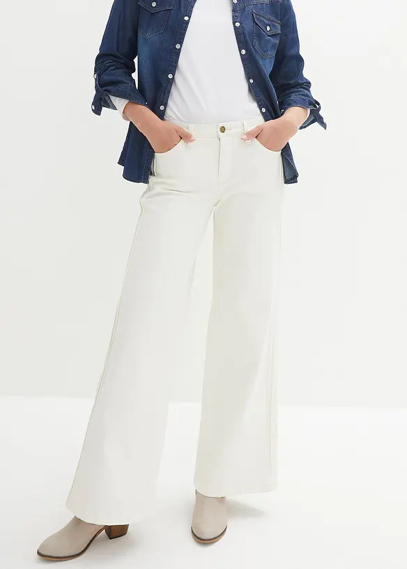 Jeans elasticizzati, wide leg, John Baner JEANSWEAR