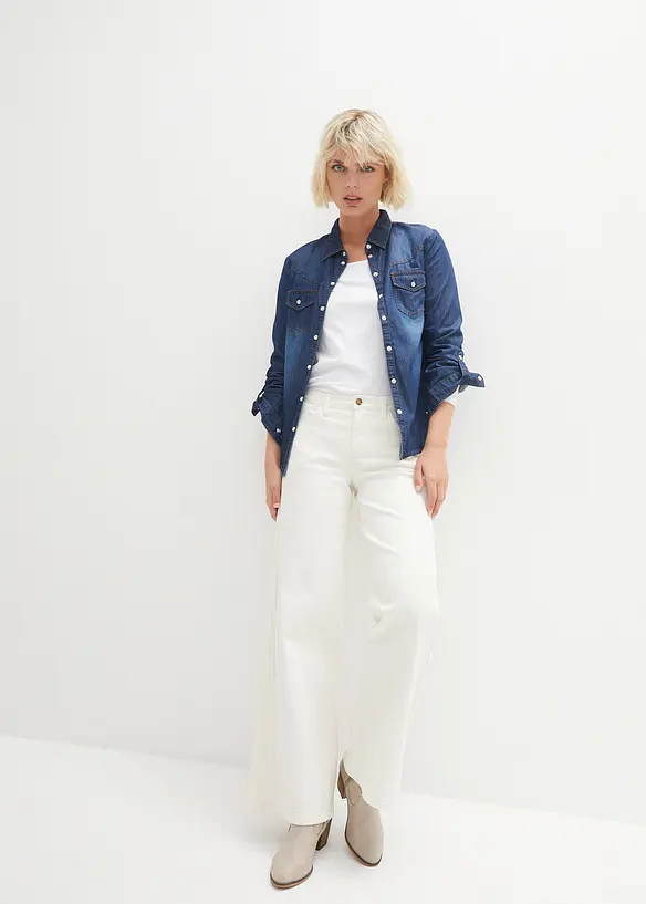 Jeans elasticizzati, wide leg, John Baner JEANSWEAR