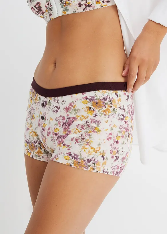 Boxer aderenti da donna con cotone biologico (pacco da 4), bonprix