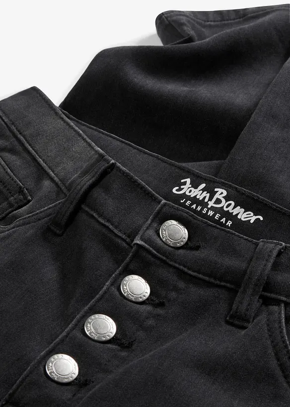 Jeans termici boyfriend con interno morbido, vita media, bonprix