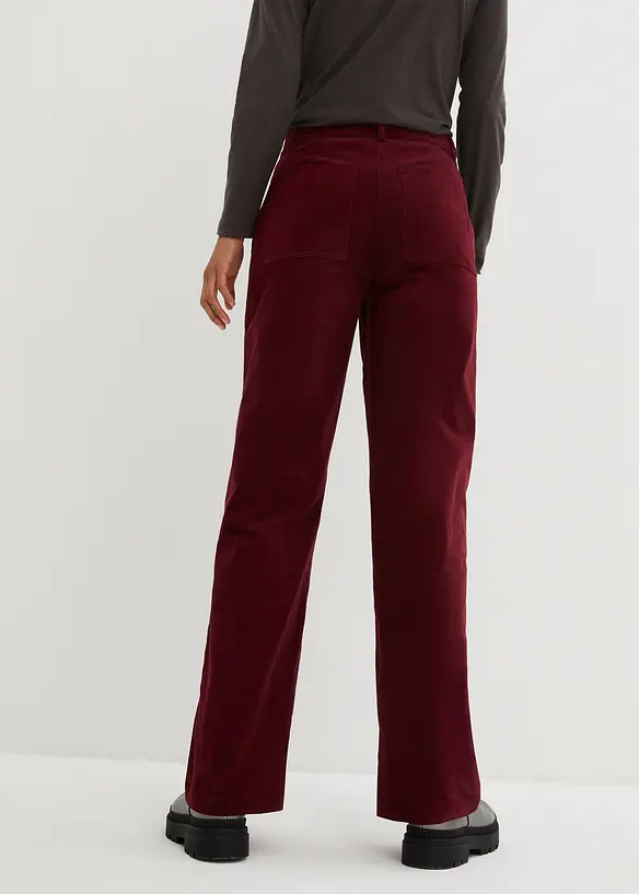Pantaloni di velluto a coste in cotone biologico elasticizzato, bonprix