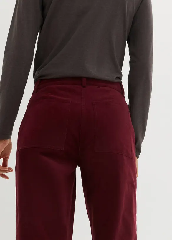 Pantaloni di velluto a coste in cotone biologico elasticizzato, bonprix