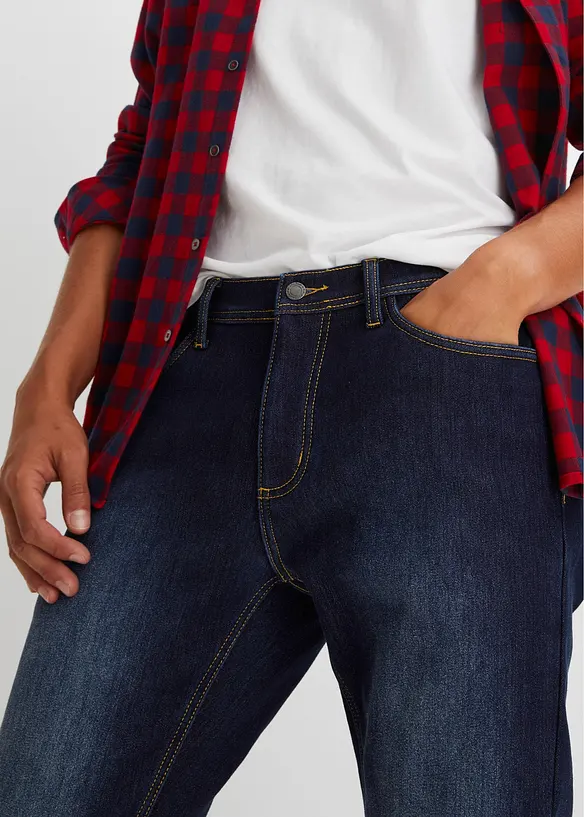 Jeans termici elasticizzati con interno caldo regular fit, straight, bonprix