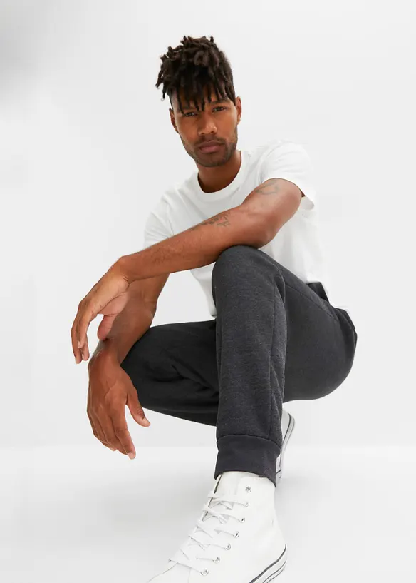 Pantaloni da jogging termici con fodera effetto peluche, bonprix
