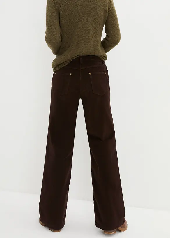 Pantaloni termici larghi in velluto, bpc bonprix collection