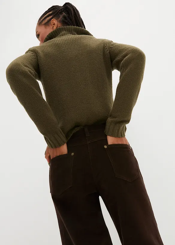 Pantaloni termici larghi in velluto, bpc bonprix collection