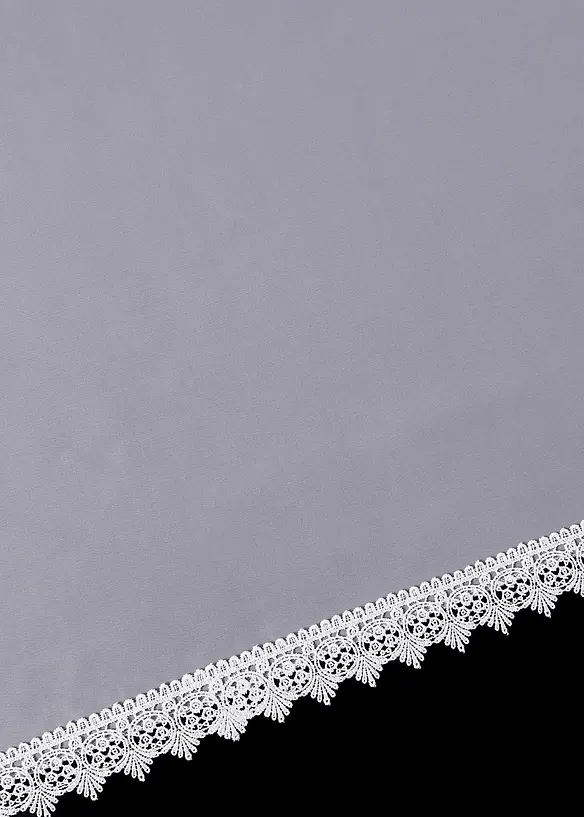 Tenda trasparente in poliestere riciclato con bordo in pizzo, bonprix