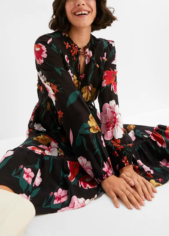 Abito midi in viscosa fluente, bonprix
