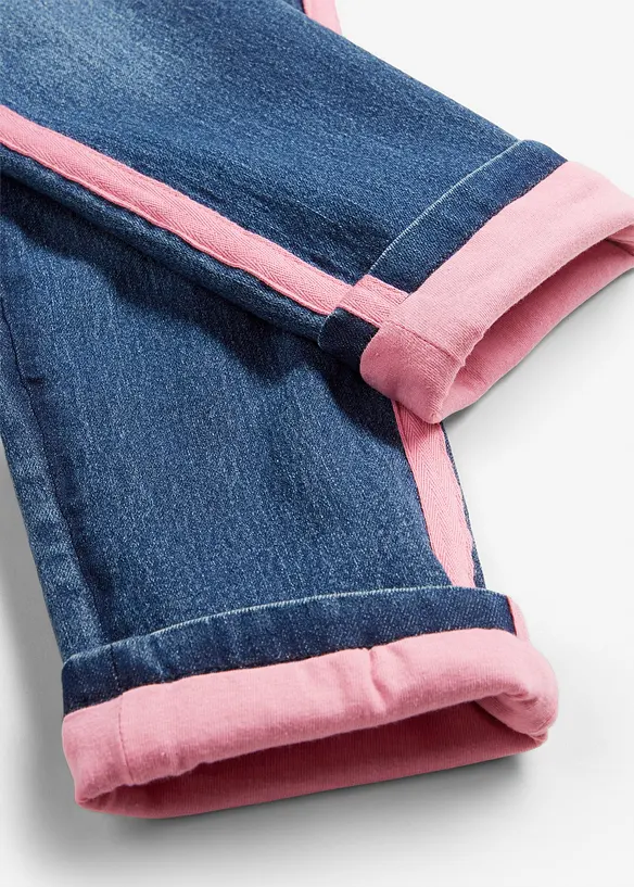 Jeans termici con fodera di jersey, vita media, bonprix