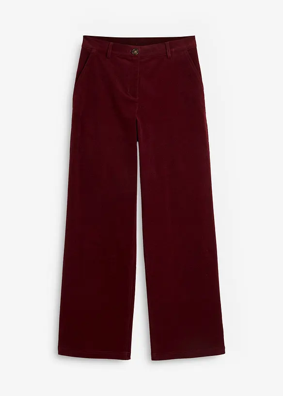 Pantaloni di velluto a coste in cotone biologico elasticizzato, bonprix