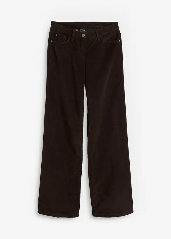 Pantaloni termici larghi in velluto, bpc bonprix collection