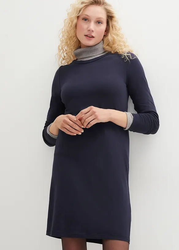 Abito in jersey aderente (pacco da 2), bonprix