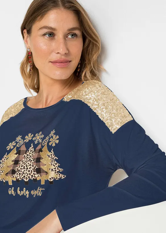 Maxi maglia natalizia con paillettes, BODYFLIRT boutique