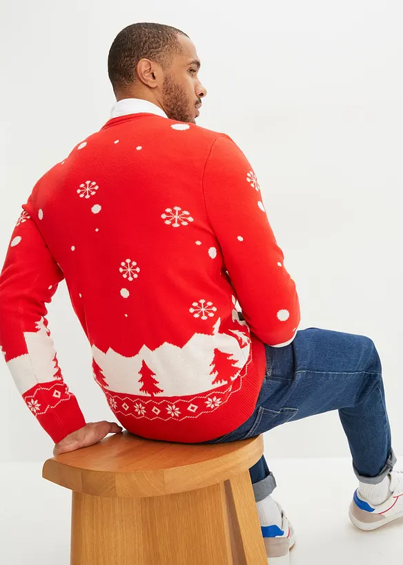 Maglione natalizio in filato fine, bonprix