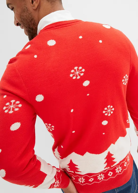 Maglione natalizio in filato fine, bonprix