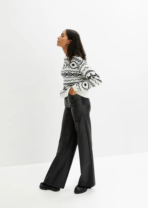 Pantaloni larghi in similpelle, RAINBOW