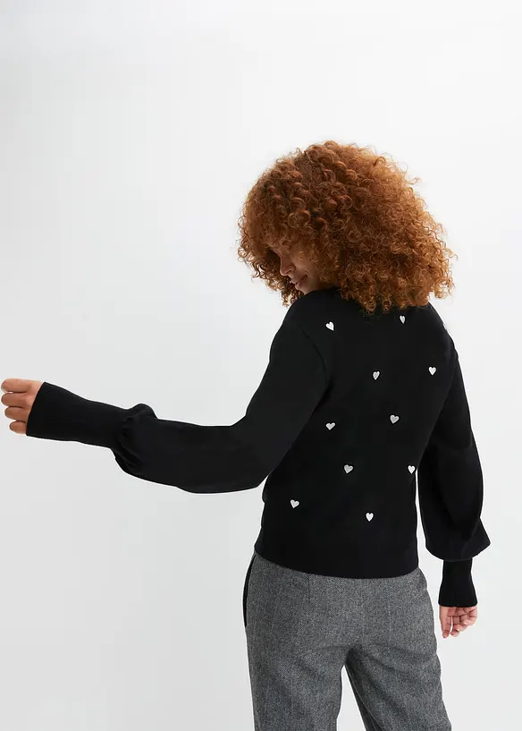 Maglione in filato fine di misto viscosa, bonprix
