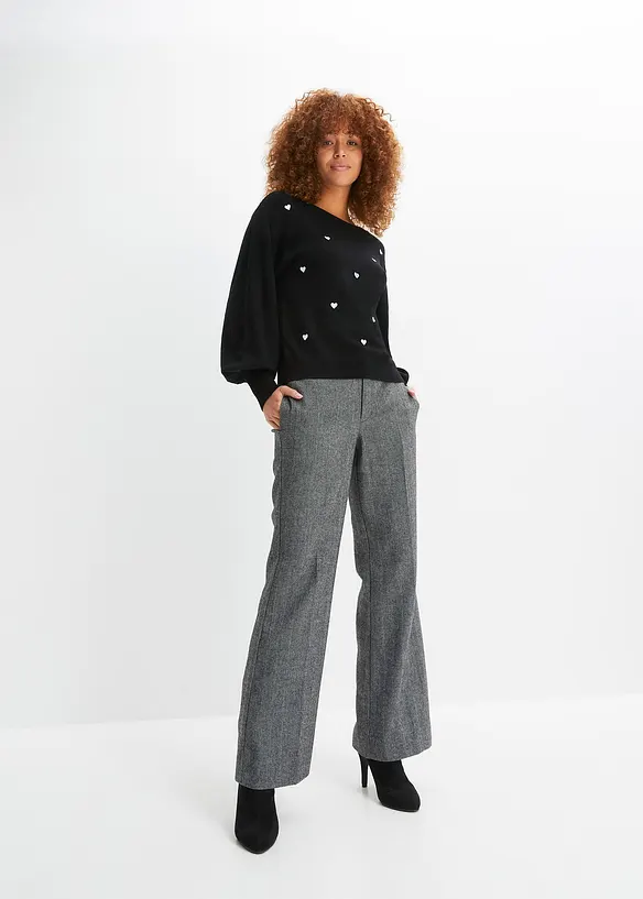Maglione in filato fine di misto viscosa, bonprix